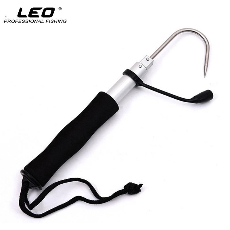 LEO 60cm Telescopic Fishing Gaff Hook Stainless Stee