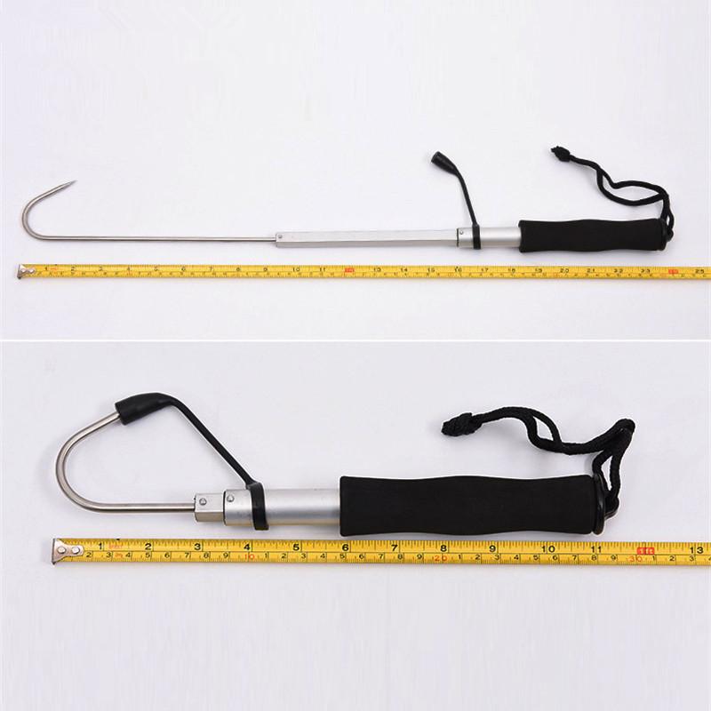 LEO 60cm Telescopic Fishing Gaff Hook Stainless Stee