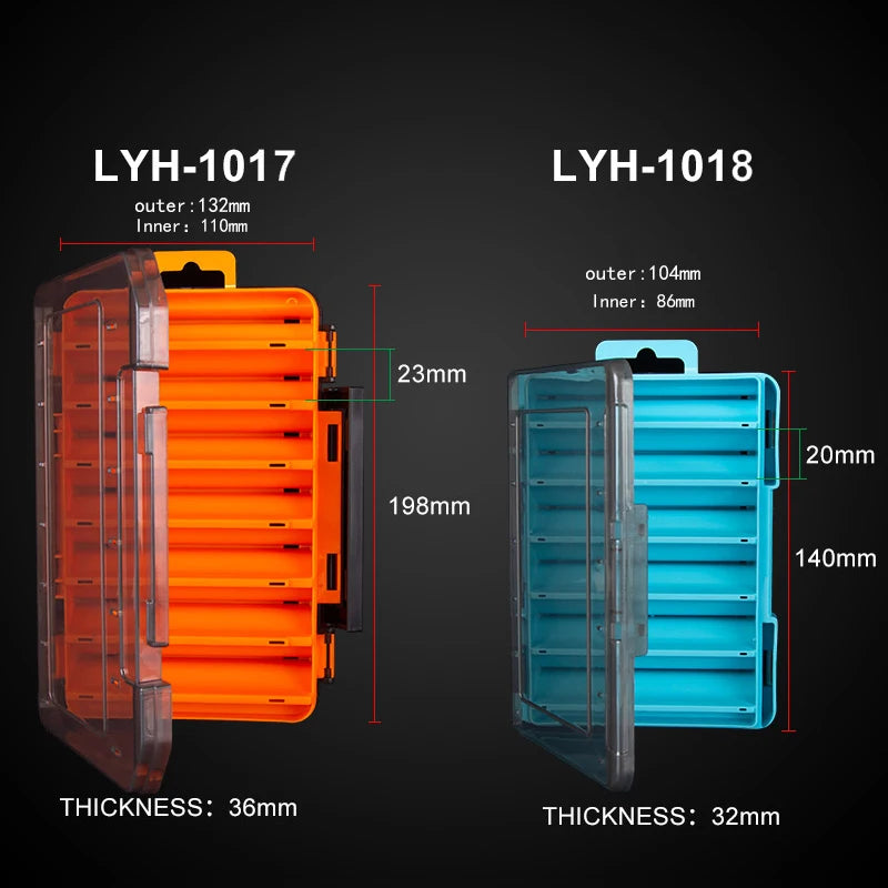 Kingdom Fishing Box 12 14 compartments Fishing Accessories lure Hook Boxes storage Double Sided High Strength Fishing Tackle Box